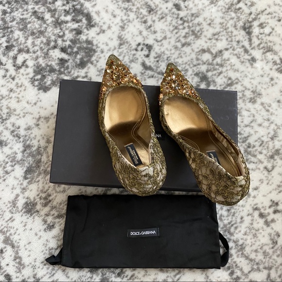 Dolce and Gabbana Crystal Embellished Pumps - Picture 7 of 8